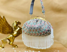 Load image into Gallery viewer, Handmade Sequin pearl drop potli bag
