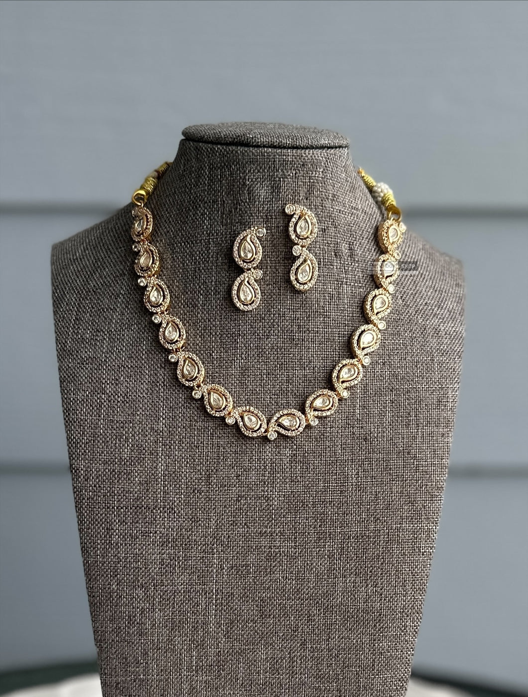 22k Gold plated Tayani Single line Necklace set