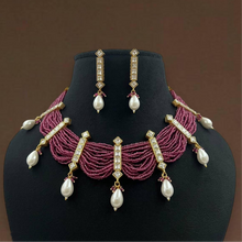 Load image into Gallery viewer, Multiple colors-Kundan Hydro Stone designer Stylish Necklace set
