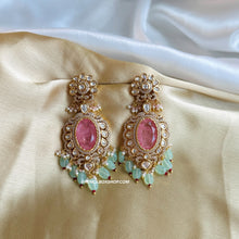 Load image into Gallery viewer, 22k gold plated Tayani Doublet Gold plated Victorian Earrings
