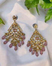 Load image into Gallery viewer, Tayani Amrapali white pearl Dual Tone 18k Gold plated Earrings
