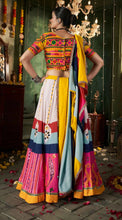 Load image into Gallery viewer, PRE ORDER Strips multicolor Embroidery Navratri lehenga choli
