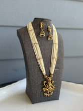 Load image into Gallery viewer, Ganesha Pearl long Premium Necklace set
