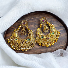 Load image into Gallery viewer, Multicolor Temple Ethnic Chandbali Earrings temple jewelry
