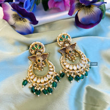 Load image into Gallery viewer, Tayani Ganesha Amrapali Premium gold plated Long Dangling Earrings
