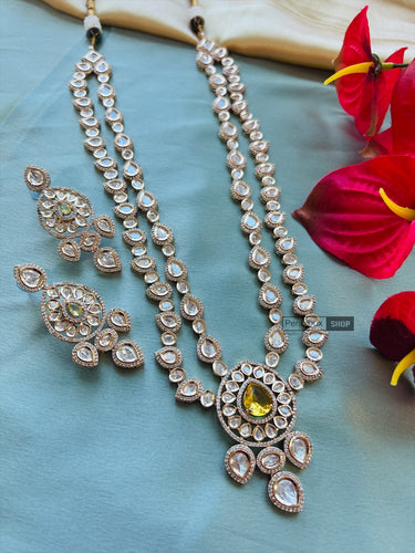 Party Wear Kundan Pasa Tikda Fashion Long Necklace at Rs 1750/set