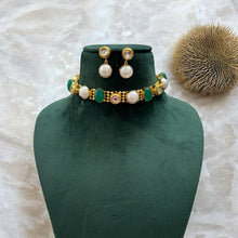 Load image into Gallery viewer, Contemporary fusion Choker Kundan Necklace set
