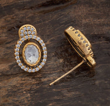 Load image into Gallery viewer, Premium Small Cz Tayani Victorian 22k Gold plated Stud Earrings
