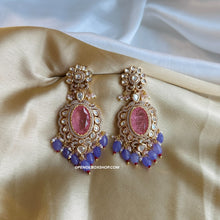 Load image into Gallery viewer, 22k gold plated Tayani Doublet Gold plated Victorian Earrings
