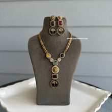 Load image into Gallery viewer, Ishita Jaguar Multicolor Statement Necklace set
