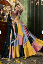 Load image into Gallery viewer, PRE ORDER Pastel multicolor Embroidery Navratri lehenga choli
