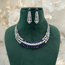 Load image into Gallery viewer, Layered Designer Solitaire American Diamond Necklace set
