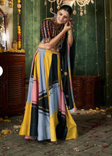 Load image into Gallery viewer, PRE ORDER Pastel multicolor Embroidery Navratri lehenga choli
