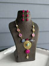 Load image into Gallery viewer, Contemporary Designer Natural Stone Druzy Agate Long Necklace set
