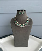 Load image into Gallery viewer, Sea Green Doublet Victorian designer Premium Necklace set
