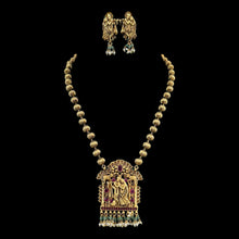 Load image into Gallery viewer, Radha Krishna Pendant Golden mala set
