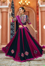 Load image into Gallery viewer, PRE ORDER pink Black Multicolor Navratri lehenga choli
