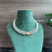 Load image into Gallery viewer, Lyra Champagne svarovski Crystal American Diamond Premium Necklace set
