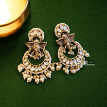 Load image into Gallery viewer, Tayani Ganesha Amrapali Premium gold plated Long Dangling Earrings
