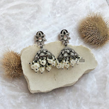 Load image into Gallery viewer, Victorian Tayani Beaded Jhumki Pearl Earrings
