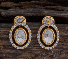 Load image into Gallery viewer, Premium Small Cz Tayani Victorian 22k Gold plated Stud Earrings
