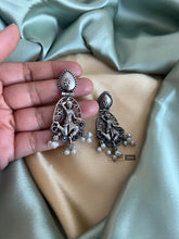 Load image into Gallery viewer, Dancing lady German Silver Jhumka earrings
