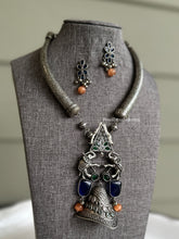 Load image into Gallery viewer, German Silver Elephant Stone Hasli necklace set
