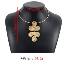 Load image into Gallery viewer, Double Clover Metal Flower Necklace IDW
