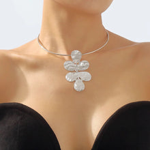 Load image into Gallery viewer, Double Clover Metal Flower Necklace IDW
