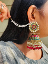 Load image into Gallery viewer, Kundan Big Statement Jhumka Earrings
