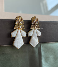 Load image into Gallery viewer, 22k Gold plated Tayani Natural Carved Stone Earrings
