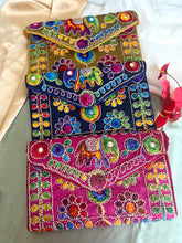 Load image into Gallery viewer, Handmade Embroidery Large Colorful Sling bag
