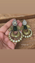 Load and play video in Gallery viewer, Tayani Kundan gold plated Antique Butterfly chandbali earrings
