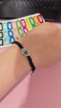 Load and play video in Gallery viewer, Black Thread Blue evil eye for protection Stretchy Bracelet/Anklet for women  IDW
