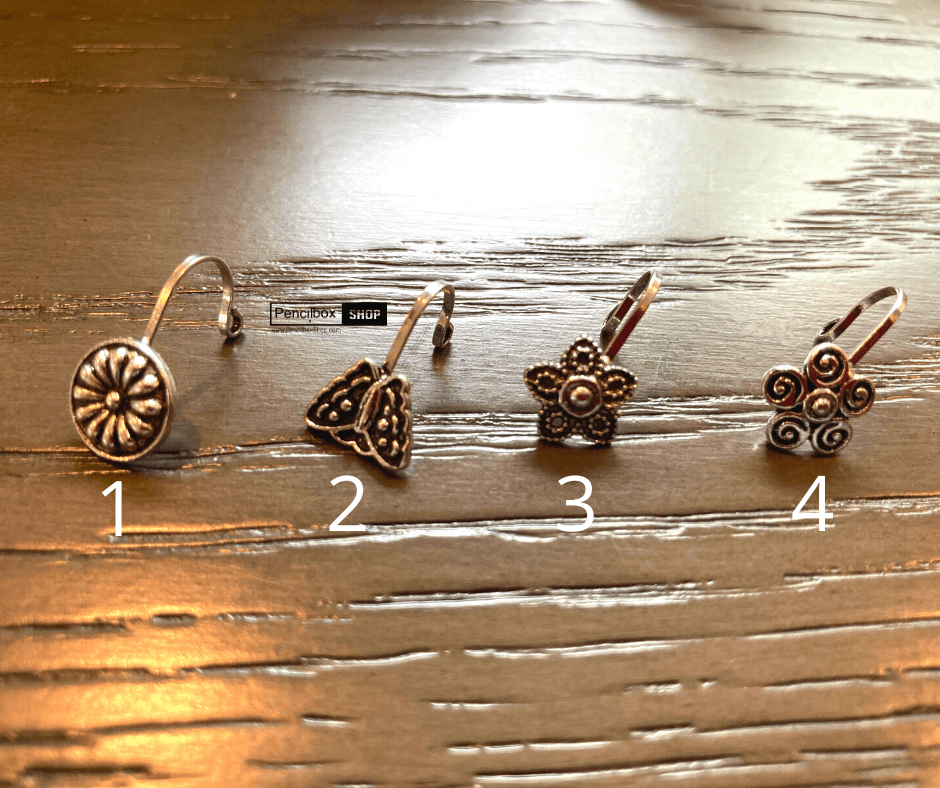 German silver 2024 nose pin