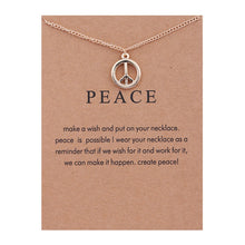 Load image into Gallery viewer, Charm Message Necklaces Karma Peace Spirit
