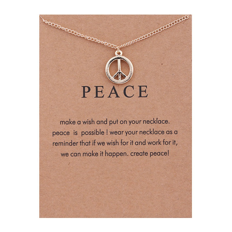 Charm Message Necklaces Karma Peace Spirit