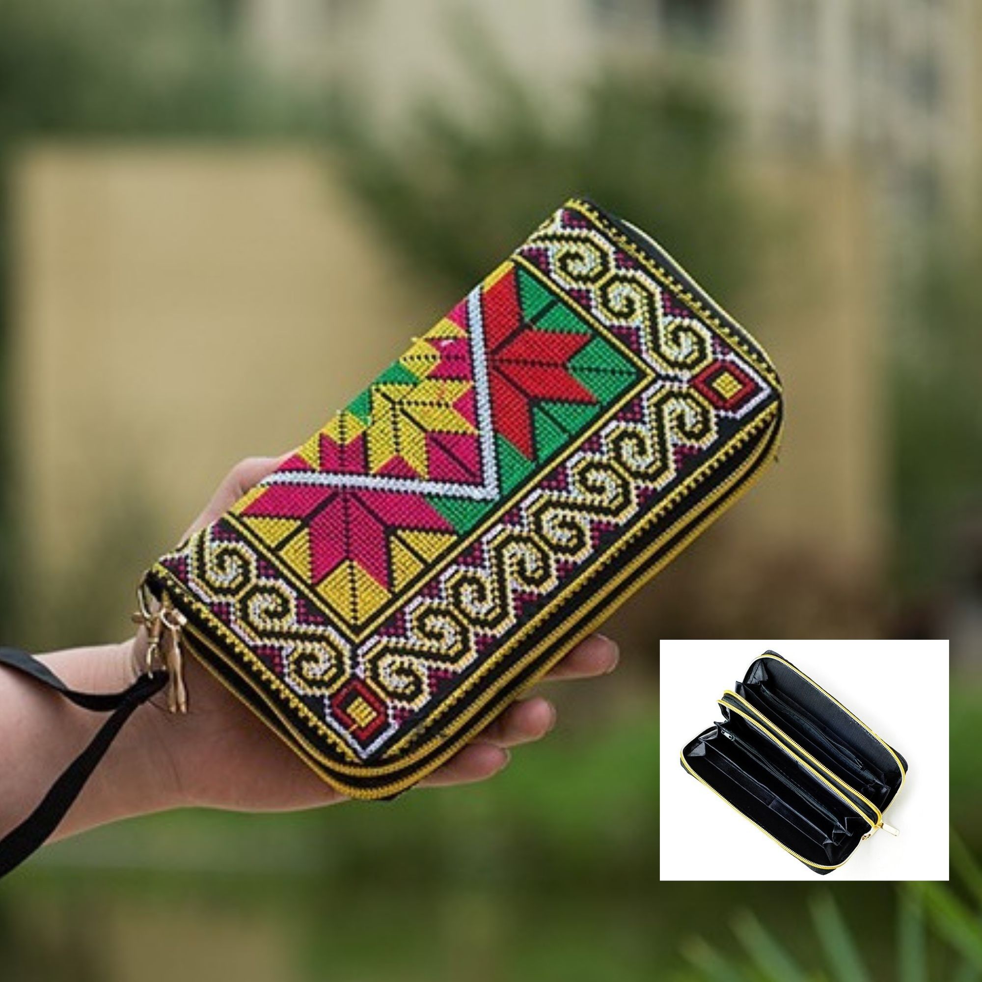 Embroidery Ethnic Wallets for Women On Sale Women Wallet style small Wallet for ladies SALE Geometric Rangoli