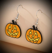 Load image into Gallery viewer, Halloween Pumpkin Orange Drop earrings IDW
