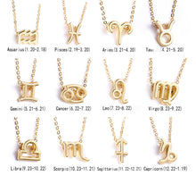 Load image into Gallery viewer, Constellation Symbol Zodiac Signs Gold plated  Necklace for women IDW
