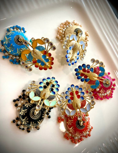 Handpainted Meenakari Work Fish Hook Lightweight Pearl Earrings for Women  and Girls at Rs 65/pair, मोतियों की बालियां in Ghaziabad