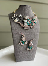 Load image into Gallery viewer, American Diamond Bird Baroque designer Necklace set
