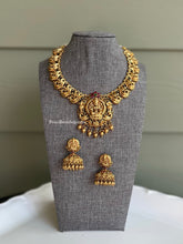 Load image into Gallery viewer, Lakshmi Ji Peacock Multicolor Real Kemp Stone Necklace set
